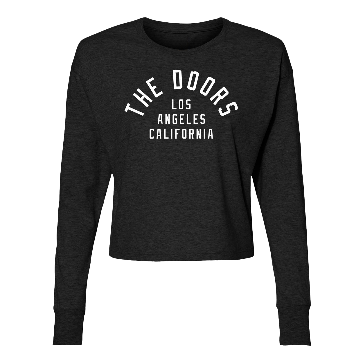 Ladies The Doors Los Angeles California Cropped Longsleeve T-Shirt