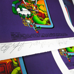 The Doors AUTOGRAPHED Pay Attention/Spaceman Lithograph (Limited Edition) Close Up