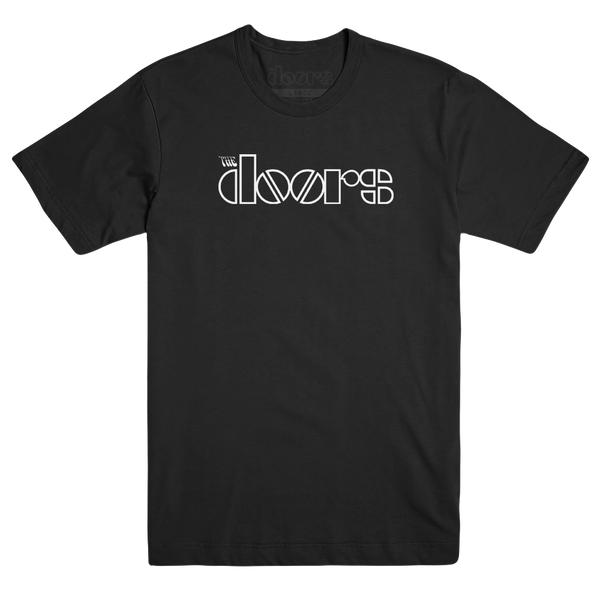 The Doors ブラック Tシャツ Lサイズ The Doors Logo T-Shirt [White on Black] - The Doors Official