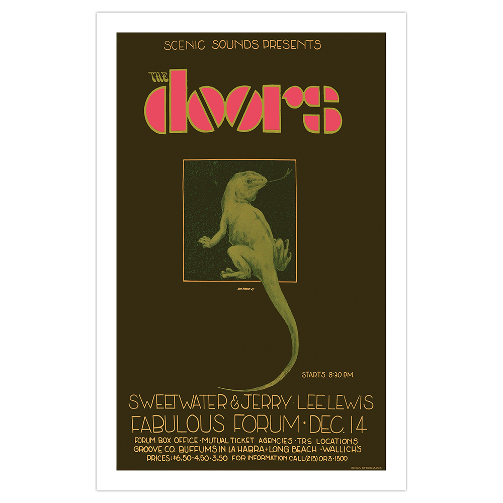 The Doors Forum 1968 Bob Masse Signed Poster