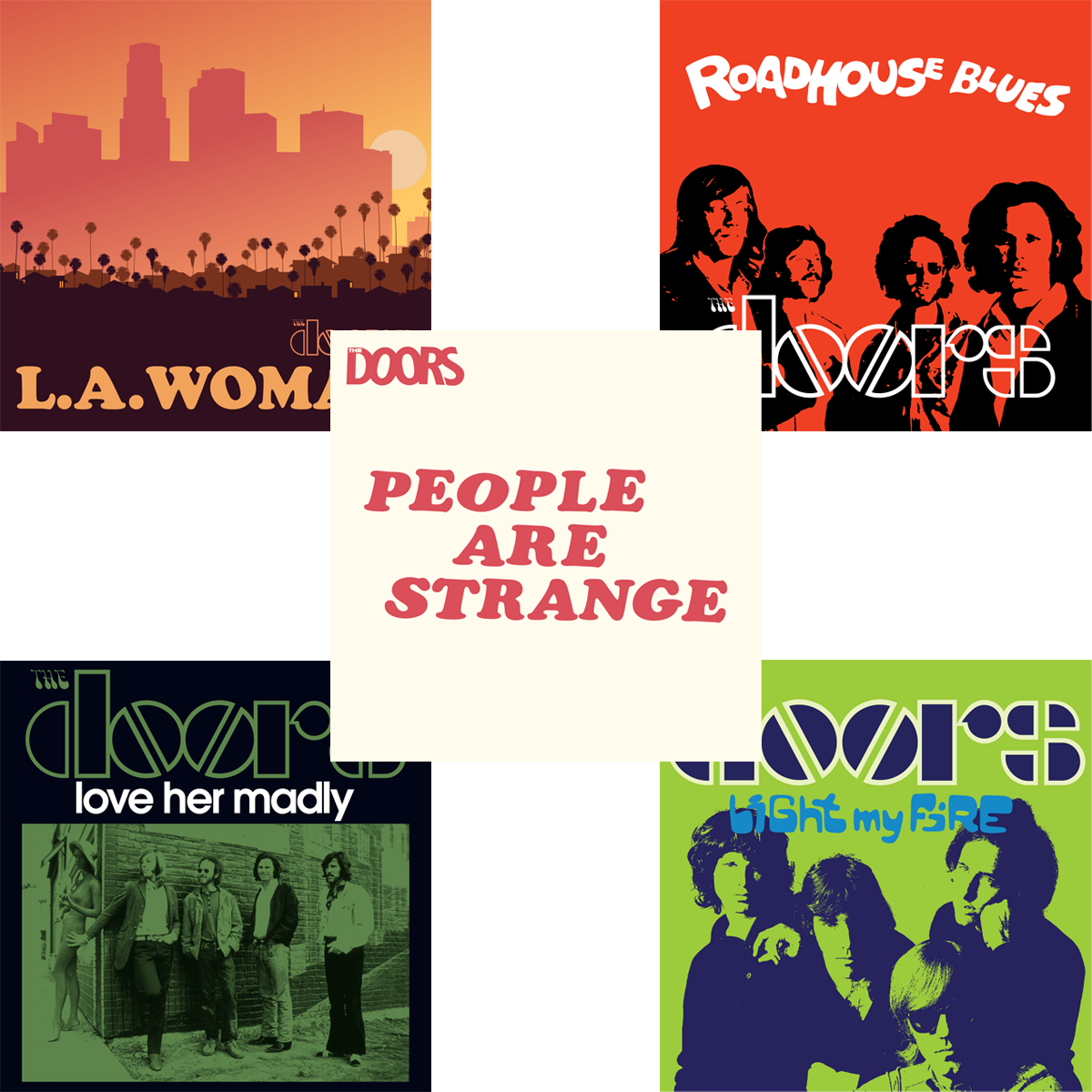 The Doors Signature Songs Sticker Pack
