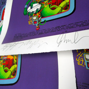 The Doors AUTOGRAPHED Pay Attention/Spaceman Lithograph (Limited Edition) Close Up