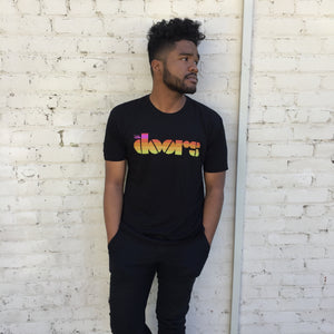 The Doors Santa Monica Logo T-Shirt Black Short Sleeve Lifestyle Male