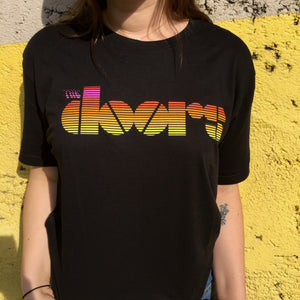 The Doors Santa Monica Logo T-Shirt Black Short Sleeve Lifestyle Womens 